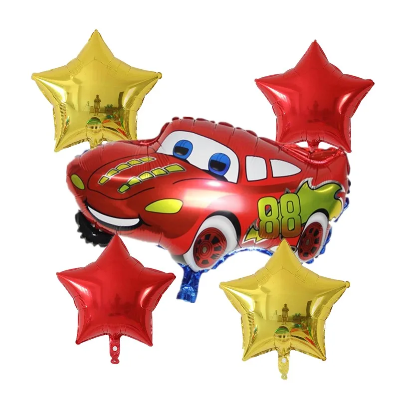 Набор мультяшных автомобильных фольгированных воздушных шаров большого размера