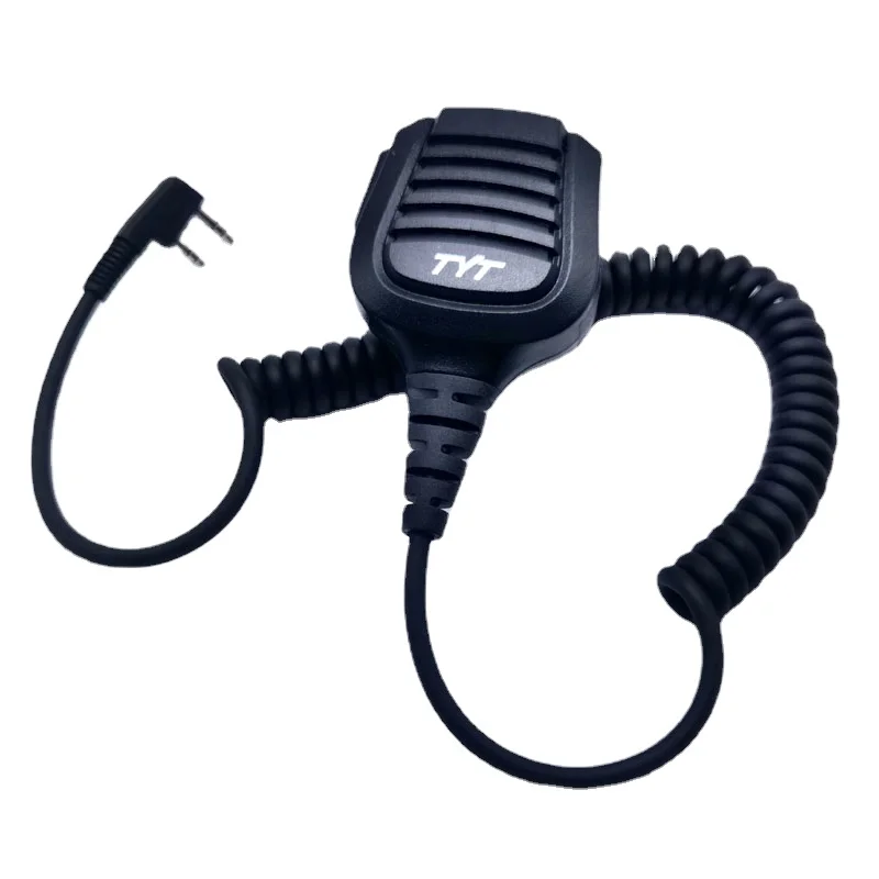 Original TYT MD-390 2Pin PTT Mic Shoulder Remote Speaker Microphone for TYT MD-380 MD-390 TH-UV8000D/E UV-380 390 Ham Radio
