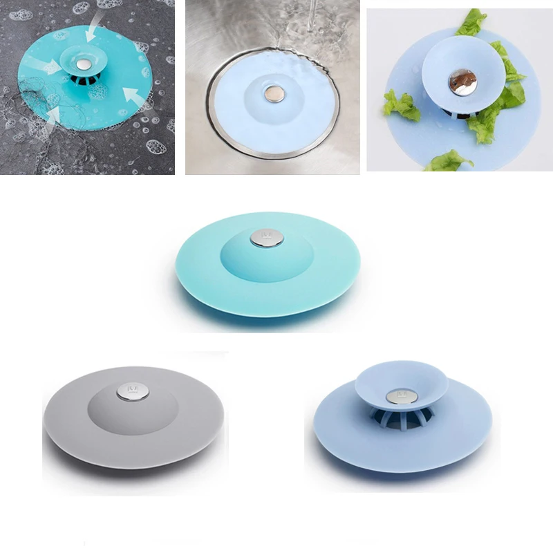 1Pc Rubber Sink Floor Drain Plug Bathroom Laundry Water Stopper Tool Press Type Kitchen Deodorant Bath Strainers | Дом и сад