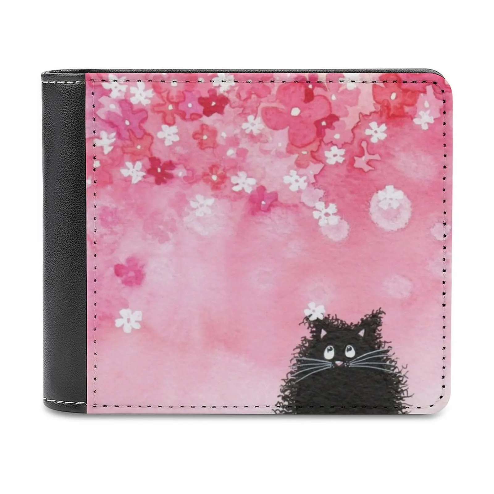 

Кошелек мужской кожаный с узором «Падающие лепестки»