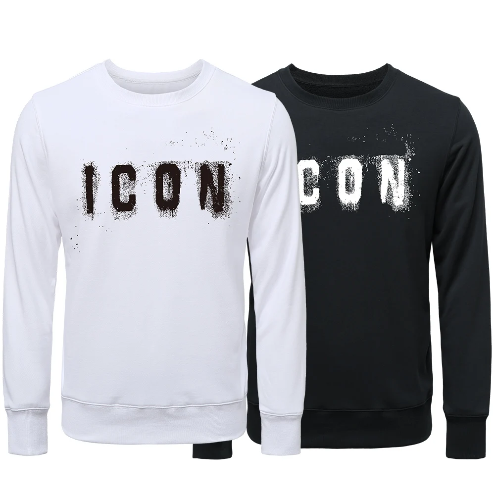 

DSQICOND2 Повседневная Уличная мода хлопок классическая печать букв пара унисекс DSQ ICON уличная мода H-hop пуловер подарок другу