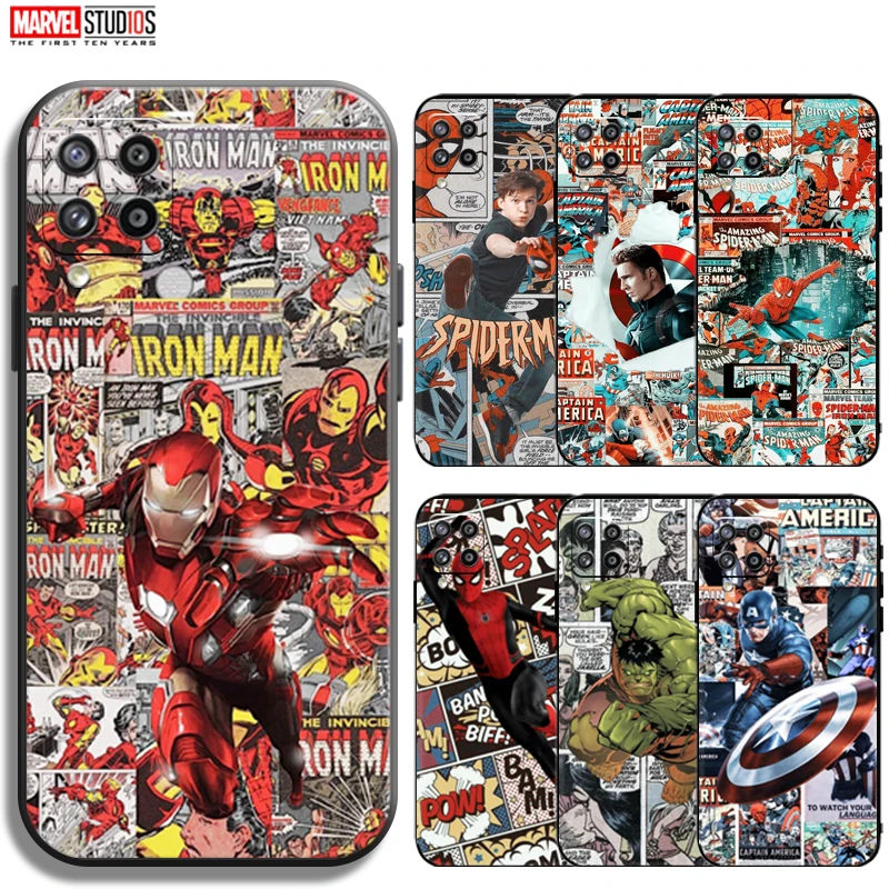 

Marvel Avengers Phone Case For Samsung Galaxy A22 A22 5G Carcasa Back Black Coque Ultra-Thin Bumper Soft TPU