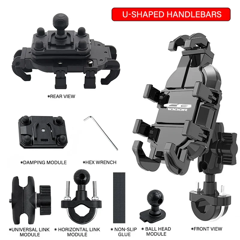 GPS Motorcycle Phone Shock Absorbing Alloy Navigation Bracket For HONDA CB650R CBR650R CB CBR 650R 650 R 2024 2025