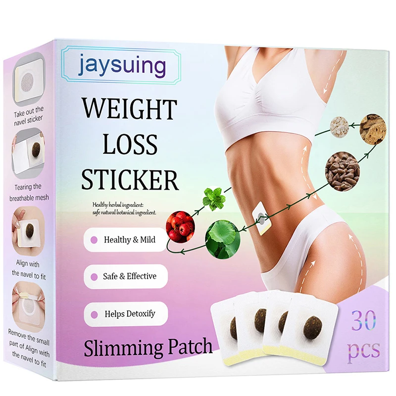 

30Pcs Powerful Slimming Loss Fat Patch Burning Cellulite Women Men Diet Perilla Detox Slim Belly Sticker Chinese Slimming Patch