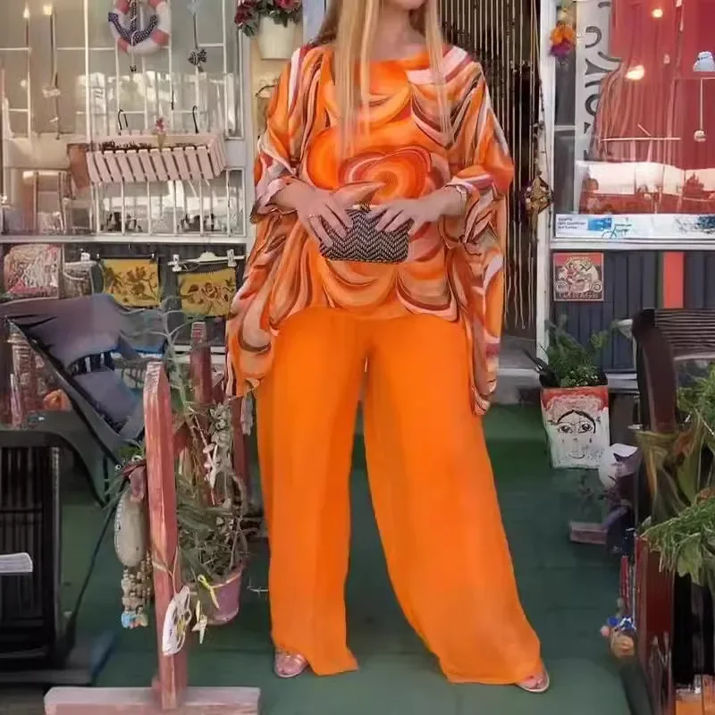 2024 новая уличная повседневная женская красочная цветная шифоновая футболка с