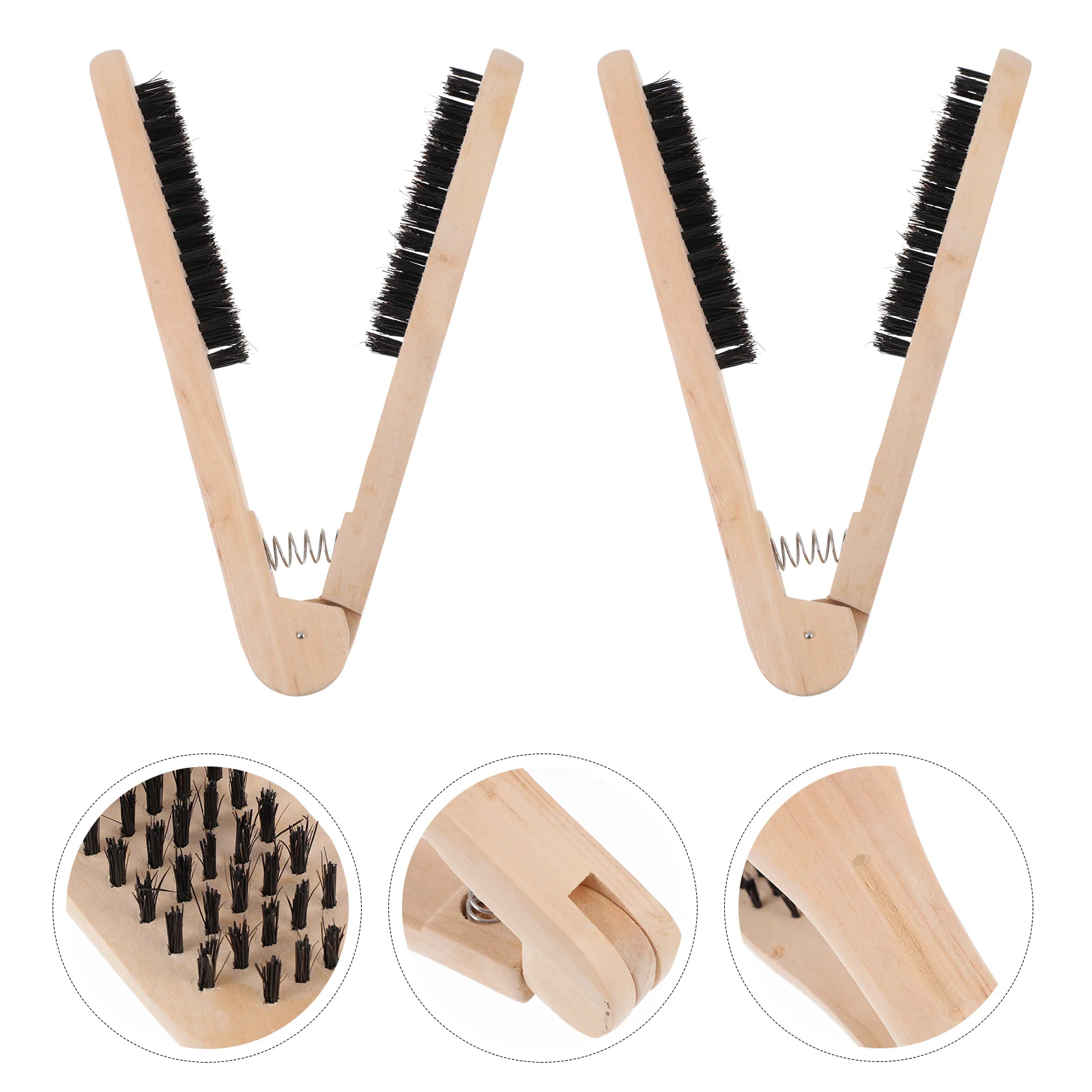 

Comb Hair Brush Straightener Wooden Straightening Clamp Anti Static Styling Spring Boar Hairdressing Splint Multipurposetool