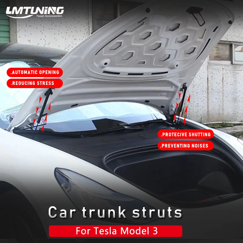 

Tesla Model 3 Automatic Trunk Lift Supports Rear Trunk Struts with Spring and Stainless Steel Washer (SET OF TWO) Upgraded