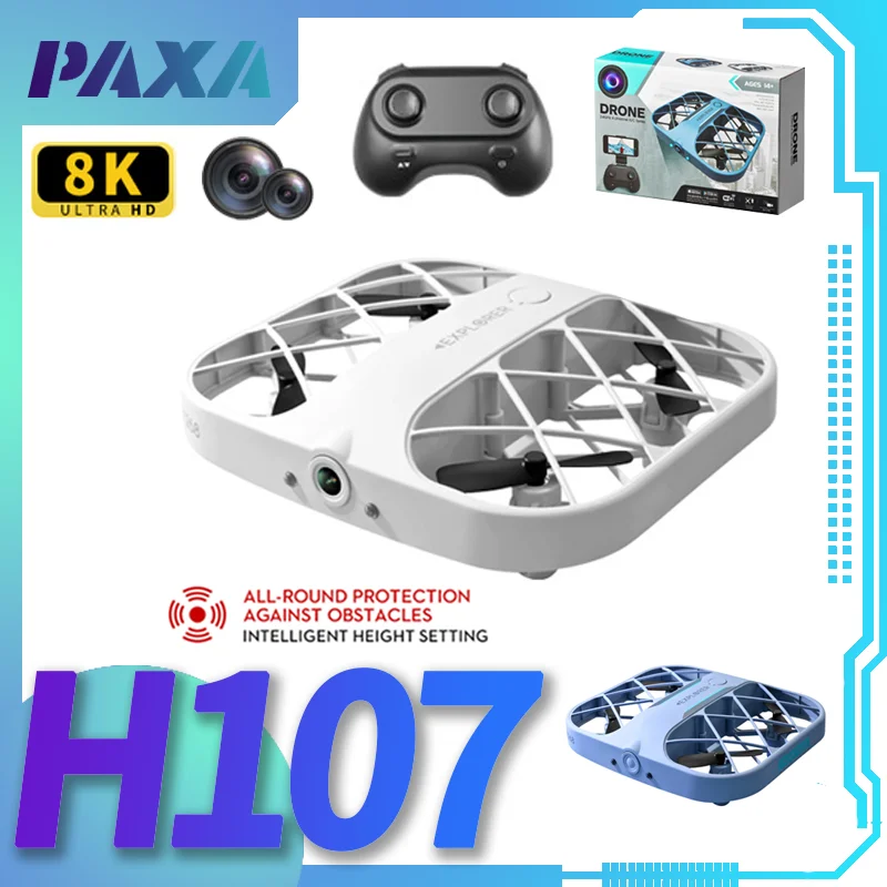

PAXA H107 мини-Дрон 8K 4K HD Профессиональный складной Квадрокоптер с камерой НЛО с дистанционным управлением планшетом для мальчиков подарки