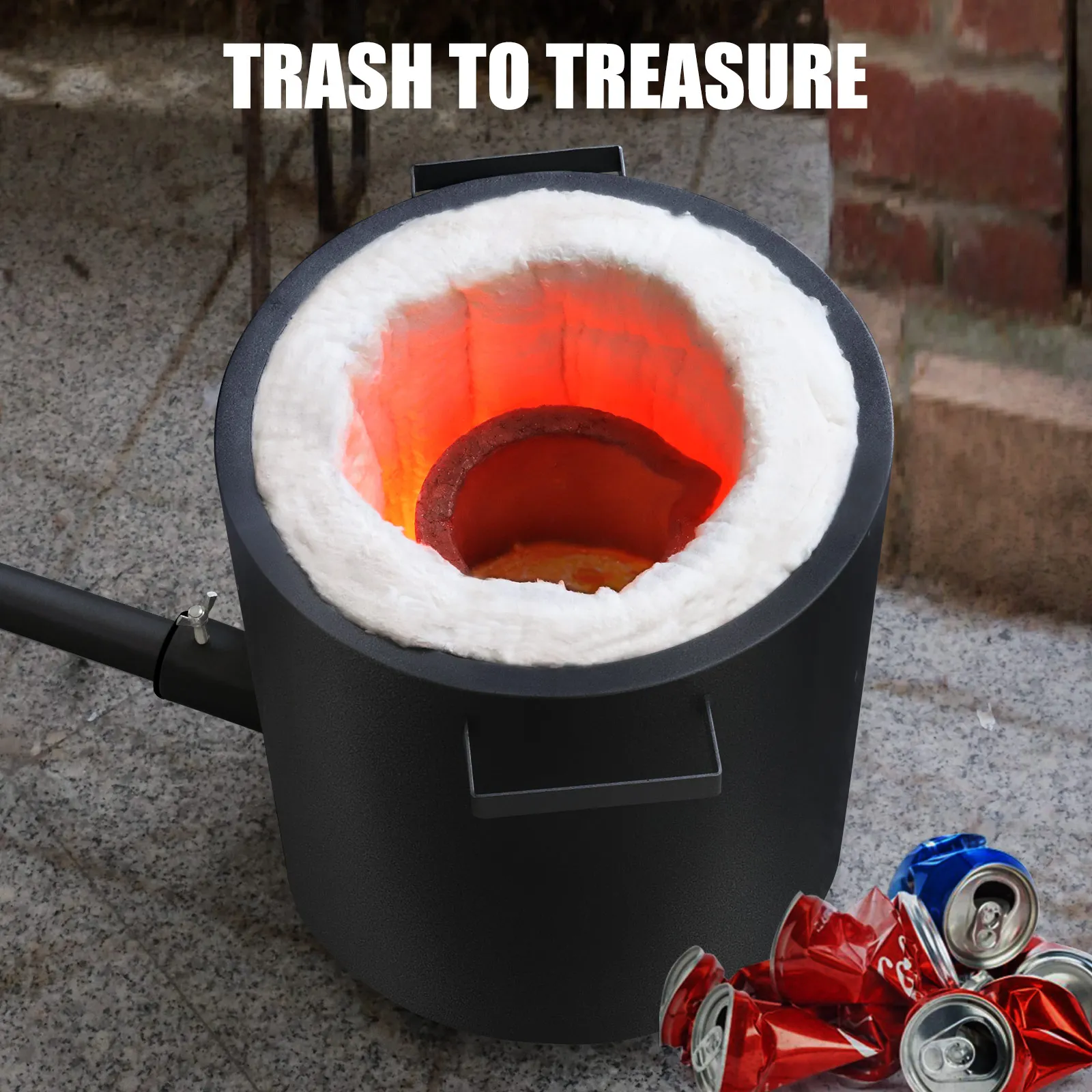 Набор для плавильной печи тигельные щипцы с пропаном графитом 1300 °C литье