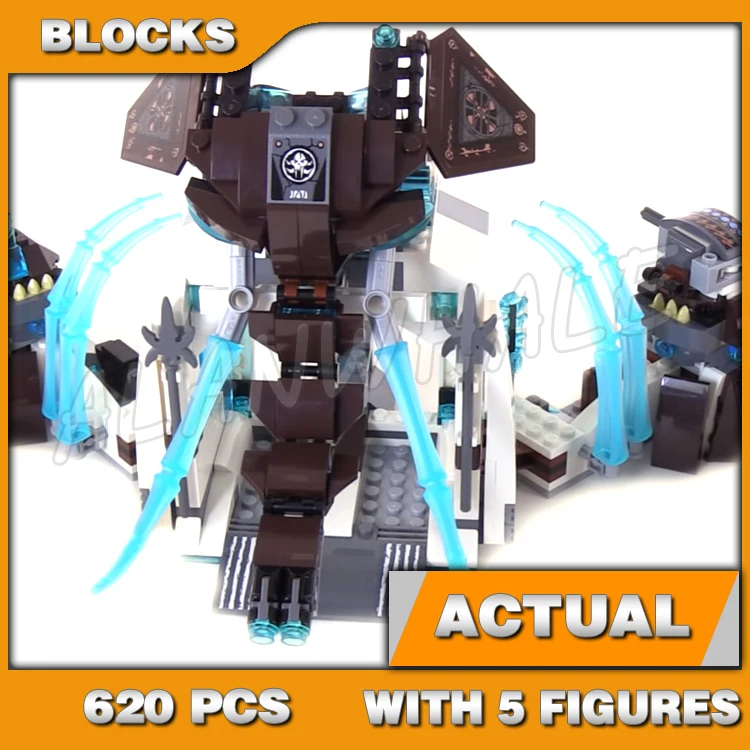 620 шт. Chima Mammoth Ice Stronghold Fortress Tusk Flipper Vehicle Rhino Roller 10356 Строительные блоки игрушки