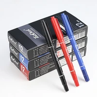 6pcset permanent marker pen fine point waterproof thin crude dual tip nib black blue red ink color paint marker pens