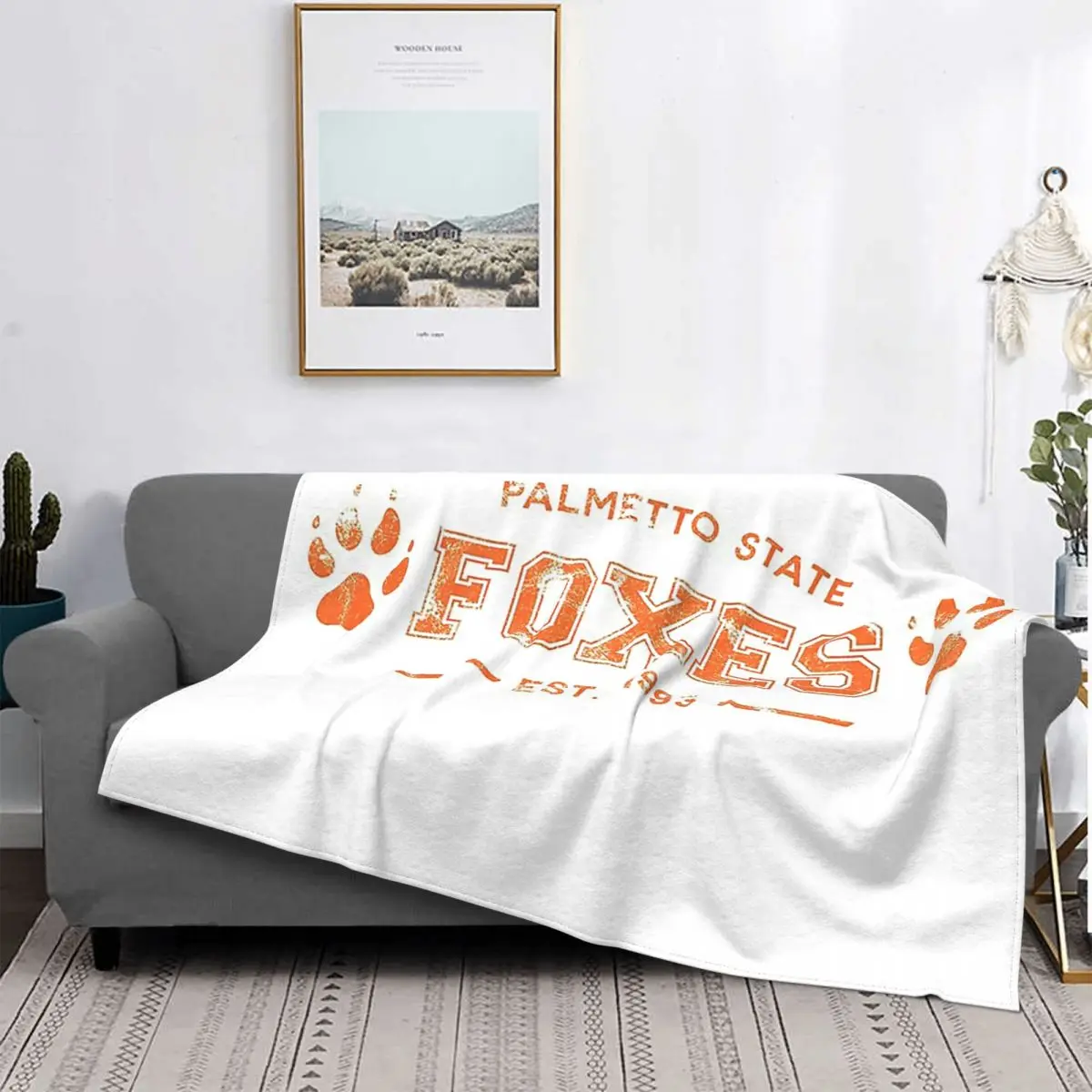 

Palmetto State Arch Crest Blanket Velvet Spring Autumn Video Game Multi-function Soft Throw Blanket for Home Couch Rug Piece 1