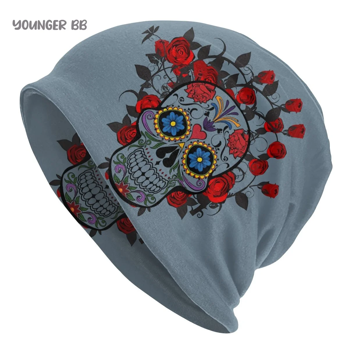

Bonnet Hats Mexico Skull Sugar Men Women's Knitting Hat Skulls And Roses Winter Warm Cap Beanies Thermal Elastic Caps