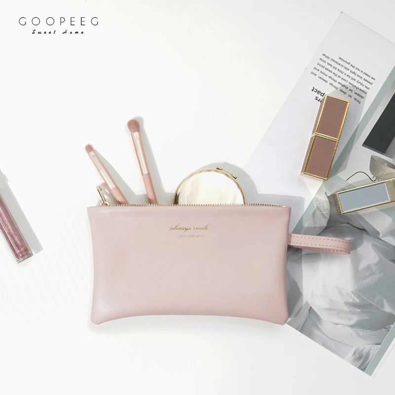 

PU Leather Zipper Mini Clutch Outdoor Multifunction Waterproof Cosmetic Cases Phone Coin Earrings Beach Holiday Organizer B28