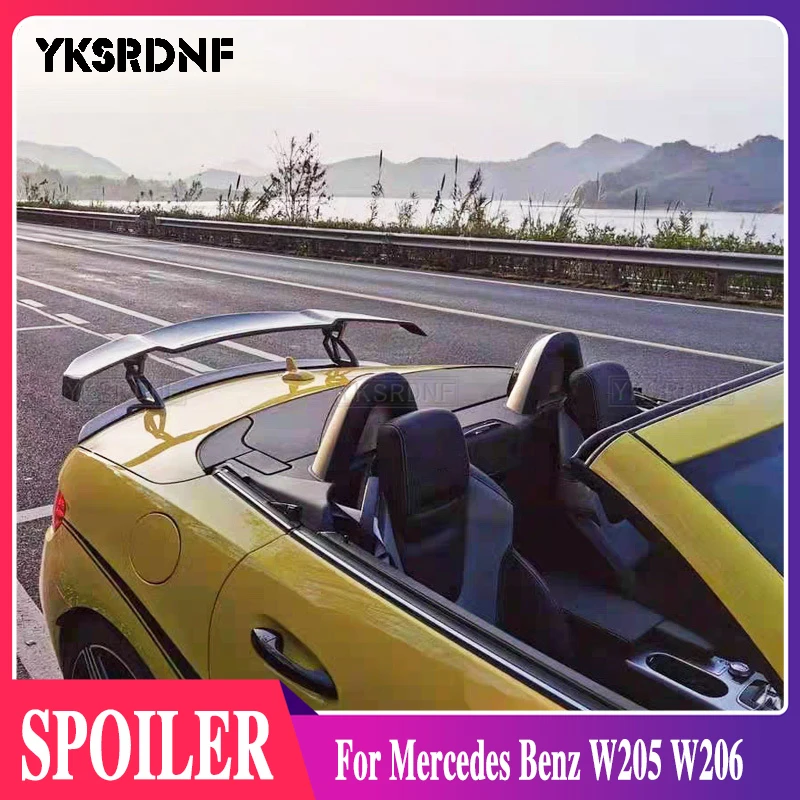 

GT For Mercedes Benz W205 W206 Spoiler 4Door Sedan C63 C43 style C180 C200 C260 ABS Plastic Tail Wing Unpaint and Lacquer Color