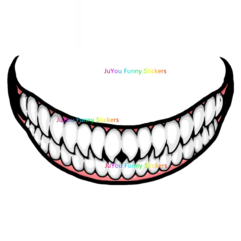 

FUYOOHI Funny Stickers Exterior Accessories Helmet Decorate Car Styling Sticker Self Adhesive Smile Tattoo Clipart Decals