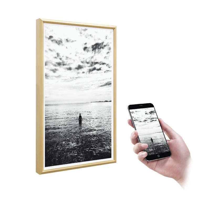 

High Quality NFT Video Advertising Android Wifi Frameo Lcd Digital Photo Picture Frame With Anti-matte Oil Painting Screen