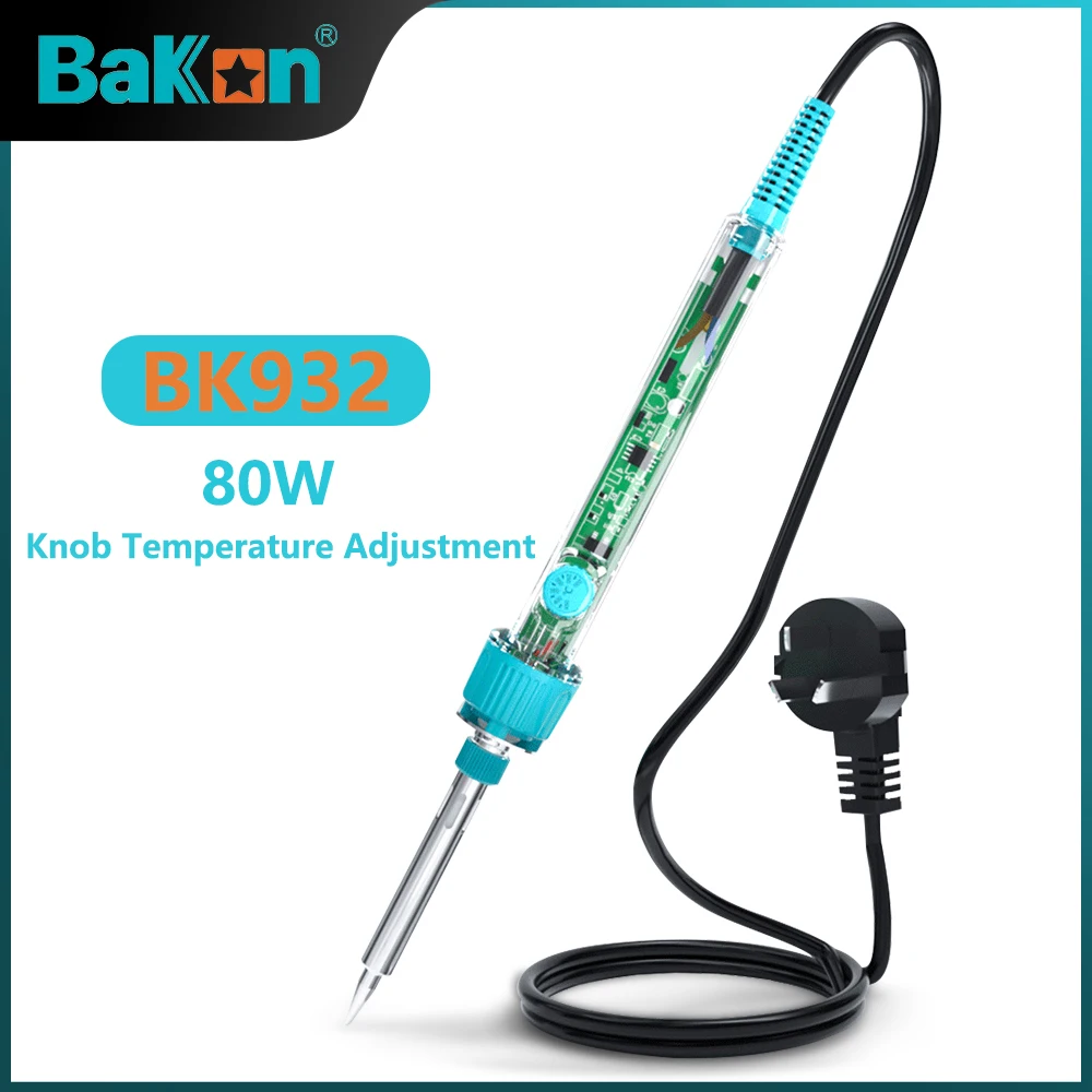 

Bakon BK932 Soldering Iron 80W Adjustable Temperature Electric 220V Welding Solder Rework Station Heat Pencil Tips Repair Tool