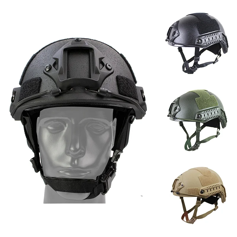 Тактический шлем FAST из стекловолокна MH защитный Riot 1 5 кг боевой тренировочный 7 мм