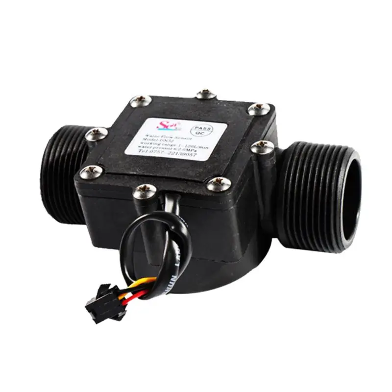 

DN32 1-120L/min Water Flow Sensor Flowmeter Counter 1.25" 32mm Water Controller Switch for Irrigation Chemical Industry