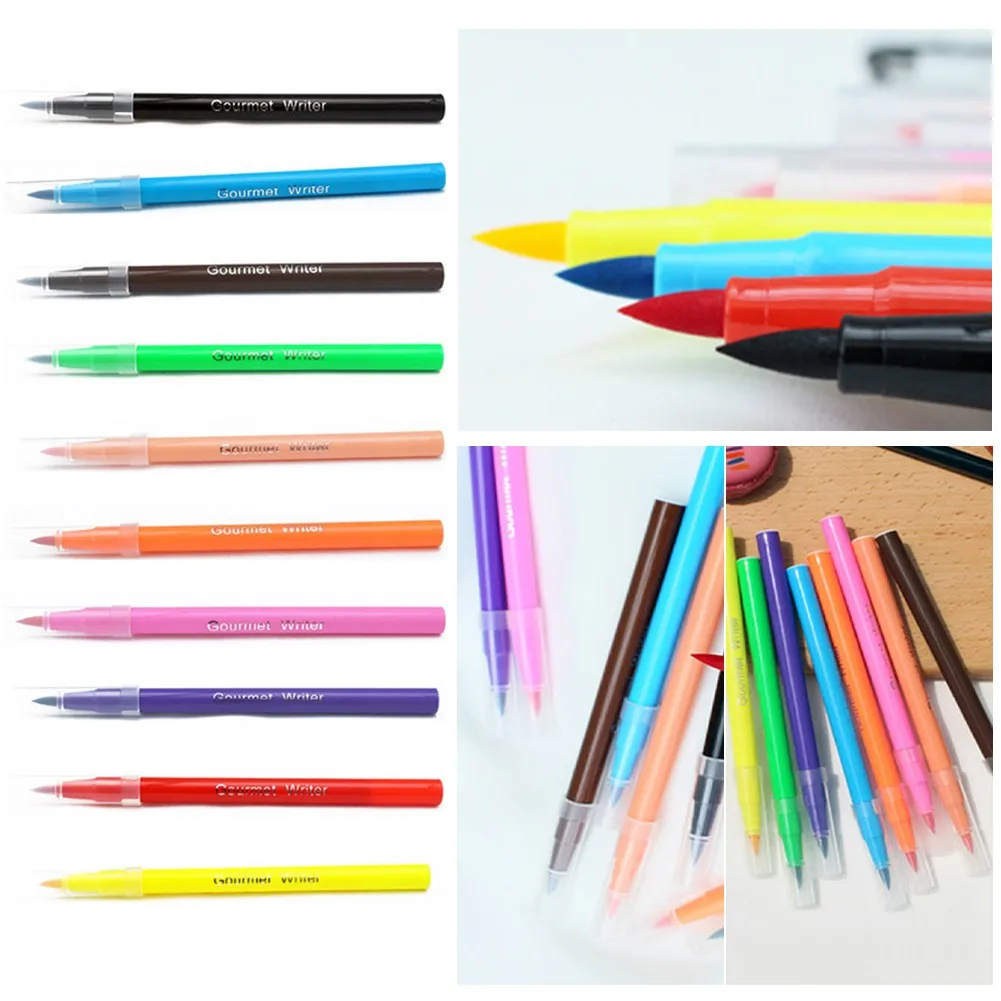

Food Coloring Pen Simple Cake Art Writing Drawing Edible Fountain Pen Color Pen Bakeware Kitchen Drawing Delicious Cake Tools