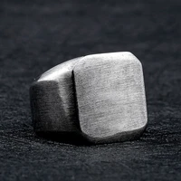vintage mens square ring simple fashion personality stainless steel jewelry motorcycle accessories boyfriend gift wholesale