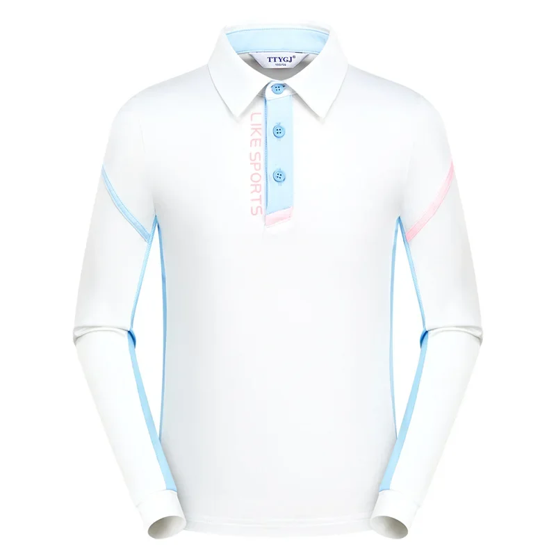 Тренировочная футболка для гольфа с длинными рукавами рубашка поло мальчиков и
