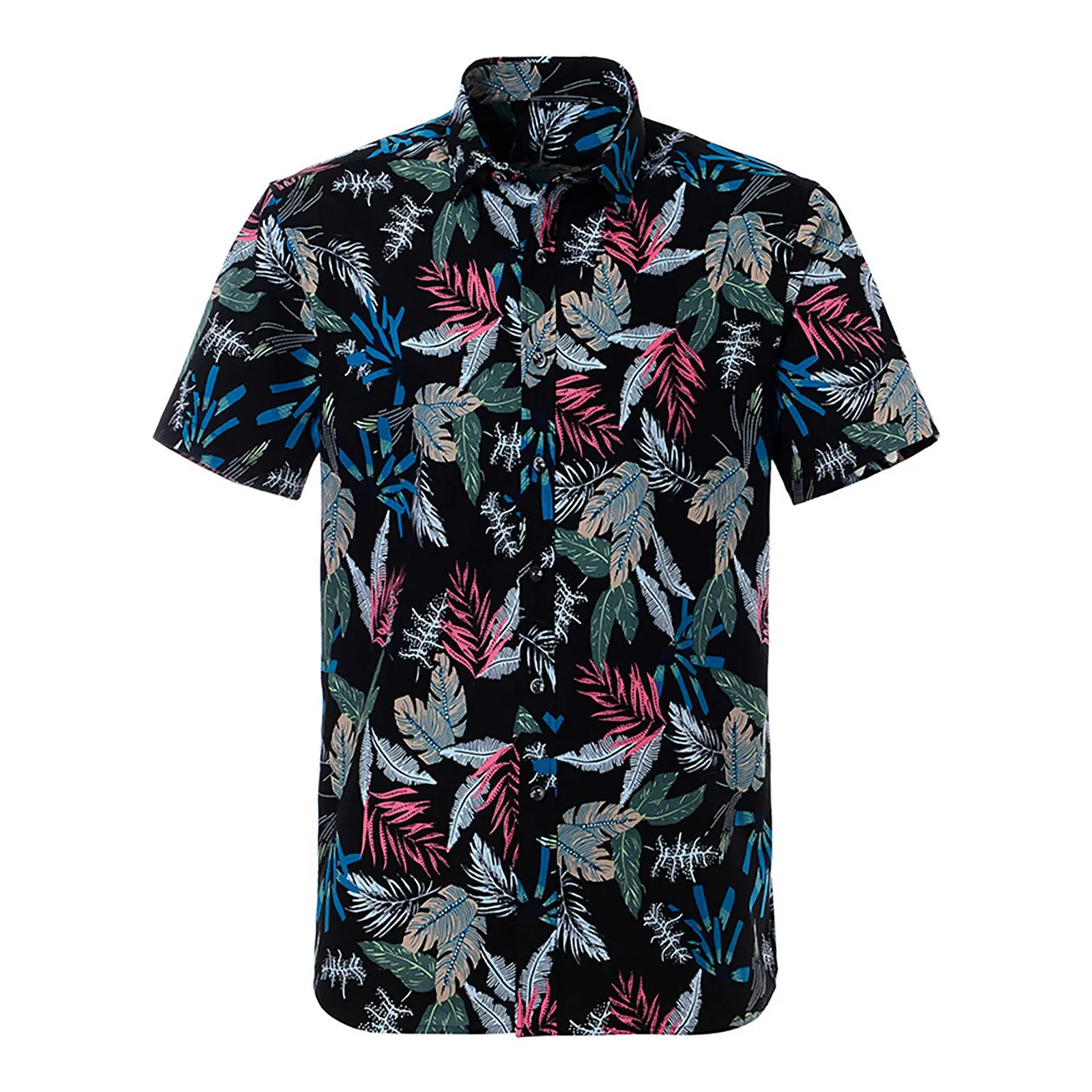 

Футболка мужская с цветочным принтом, повседневная простая тенниска с тропическим принтом, с коротким рукавом, повседневная майка с длинным рукавом