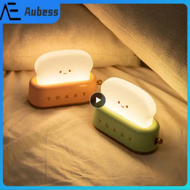 

Creative Rechargeable Switch Mood Light Usb Charging Sleeping Lamps Children Bedroom Led Bread Maker Night Light Household