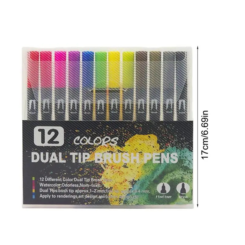 Маркеры с двойной кистью Детские фломастеры для рисования и набросков двумя