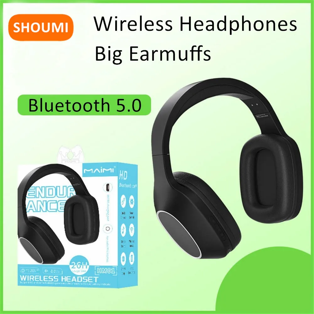 Shoumi беспроводные наушники большие Bluetooth BT подарок с микрофоном для телефонов