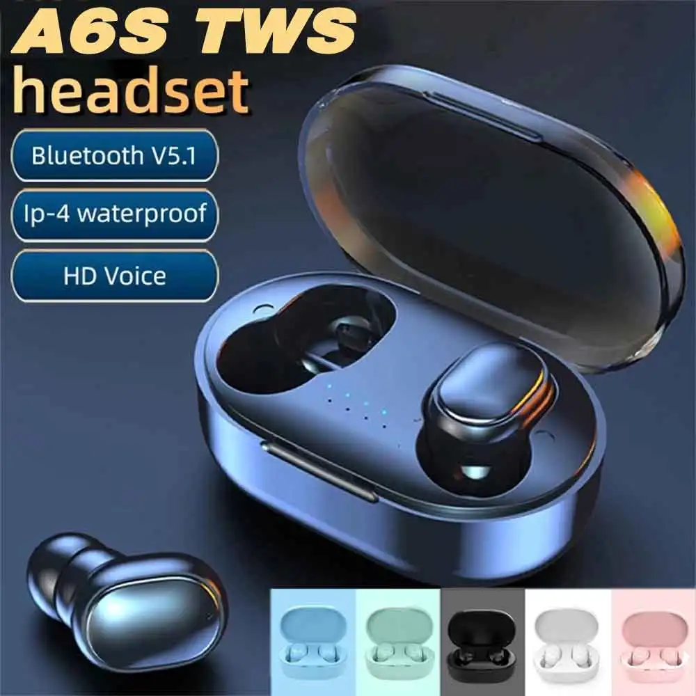 TWS-стереонаушники A6S оригинальные с поддержкой Bluetooth