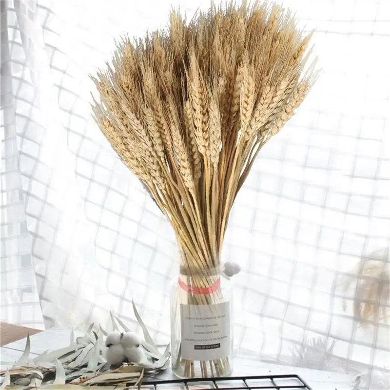 

100pcs wheat ear artificial flower natural dried flower home decoration table wedding decoration DIY eternal flower bouquet