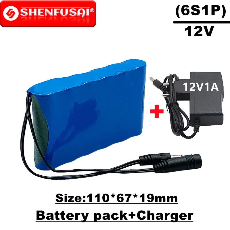 

Batterie rechargeable Lithium - ion de haute qualité 18650, 3s2p, DC 12V, 6000mah, pour GPS, caméra de voiture + chargeur