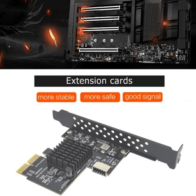 

USB3.1 Расширительная плата переднего типа E 20Pin ASM3142 чип 10 Гбит/с USB2.0 PCI Express 3,0 X2 адаптер для настольного ПК