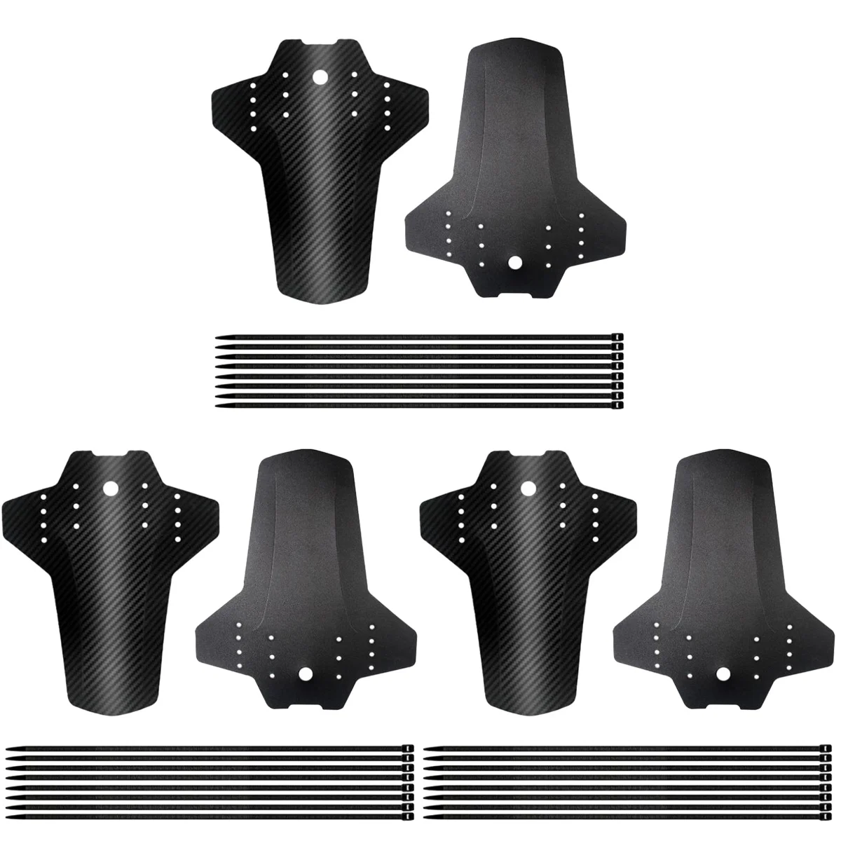 

3 Sets of Mountain Bike Mudguard Front and Rear Bike Mudguard Practical Cycling Mudguard