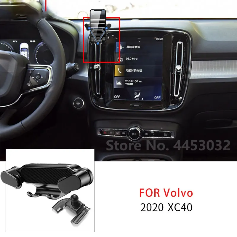 Gravity Car Mobile Phone Holder For Volvo XC40 2020-2022 Air Vent Mount GPS Stand Bracket 360 Rotatable Accessories