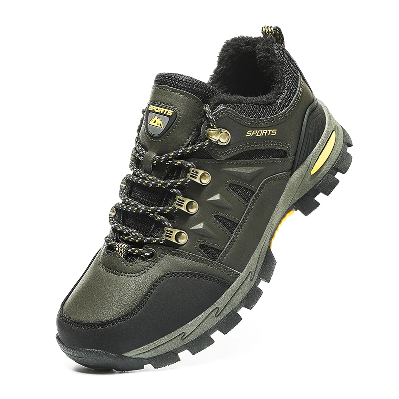 

Men Winter Keep Warm Thermal Shoes for Hiking Over Size 39-48 Outdoor Mountain Climbing Sneakers Fur Inside Cotton Shoes