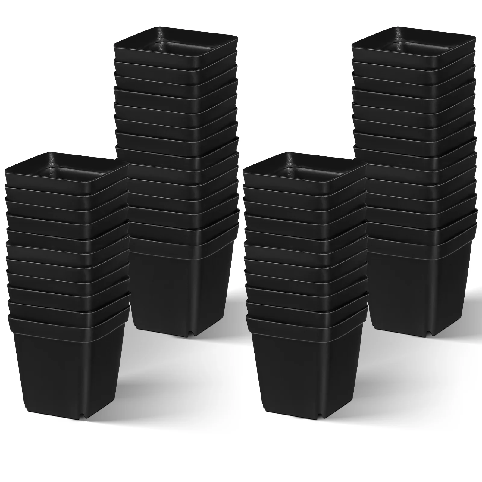 

50 Reusable Small Garden Supplies Square Plants Pots Flower Pots Flower Pots with Drainage Holes