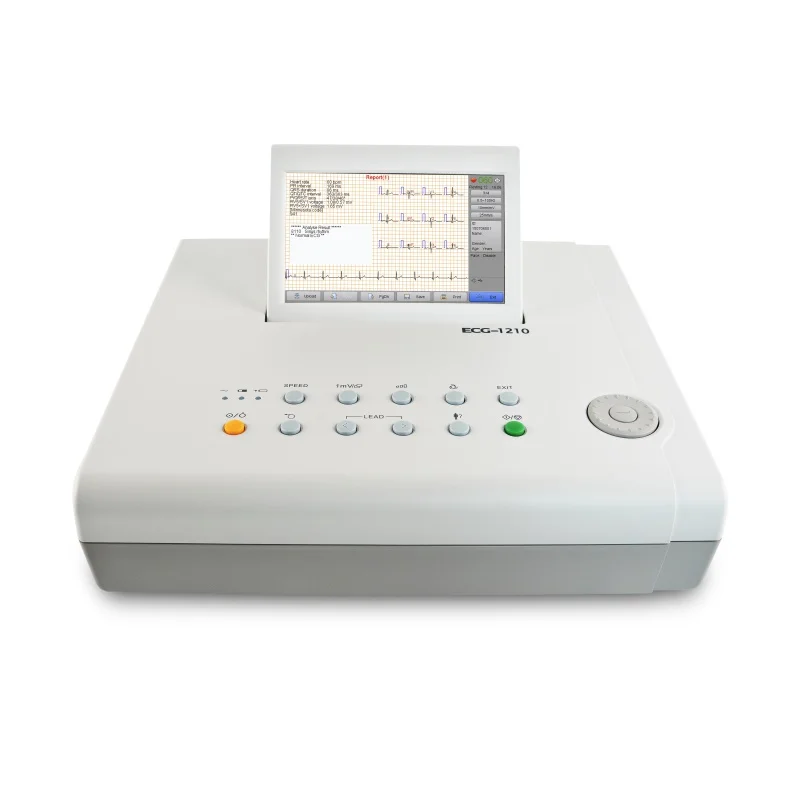 Фото Портативный цифровой ЭКГ-аппарат ECG-1210, класс II, 12-канальный электрокардиограф с 12 отведениями и ЖК-экраном №4