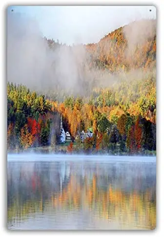 

Metal Sign Autumn Mist in White Mountains Region of New Hampshire
