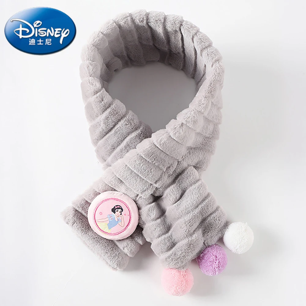 

Детские милые ветрозащитные шарфы Disney для девочек Теплый Снежный белый Повседневный Шарф принцессы Эльзы Детский плюшевый шарф с перекрес...