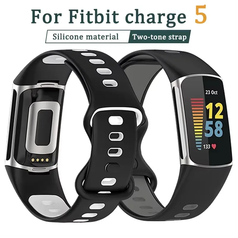 Для Fitbit Charge 5 силиконовый спортивный сменный браслет умный ремешок для часов