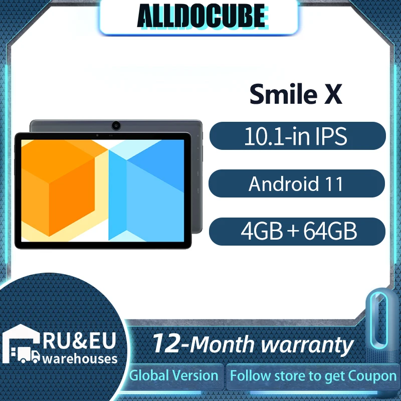 ALLDOCUBE Smile X Android 11 tablet PC 10.1 inch Octa-core 4GB RAM 64G ROM Unisoc T610 IPS 4G lte Phone Call kid tablets