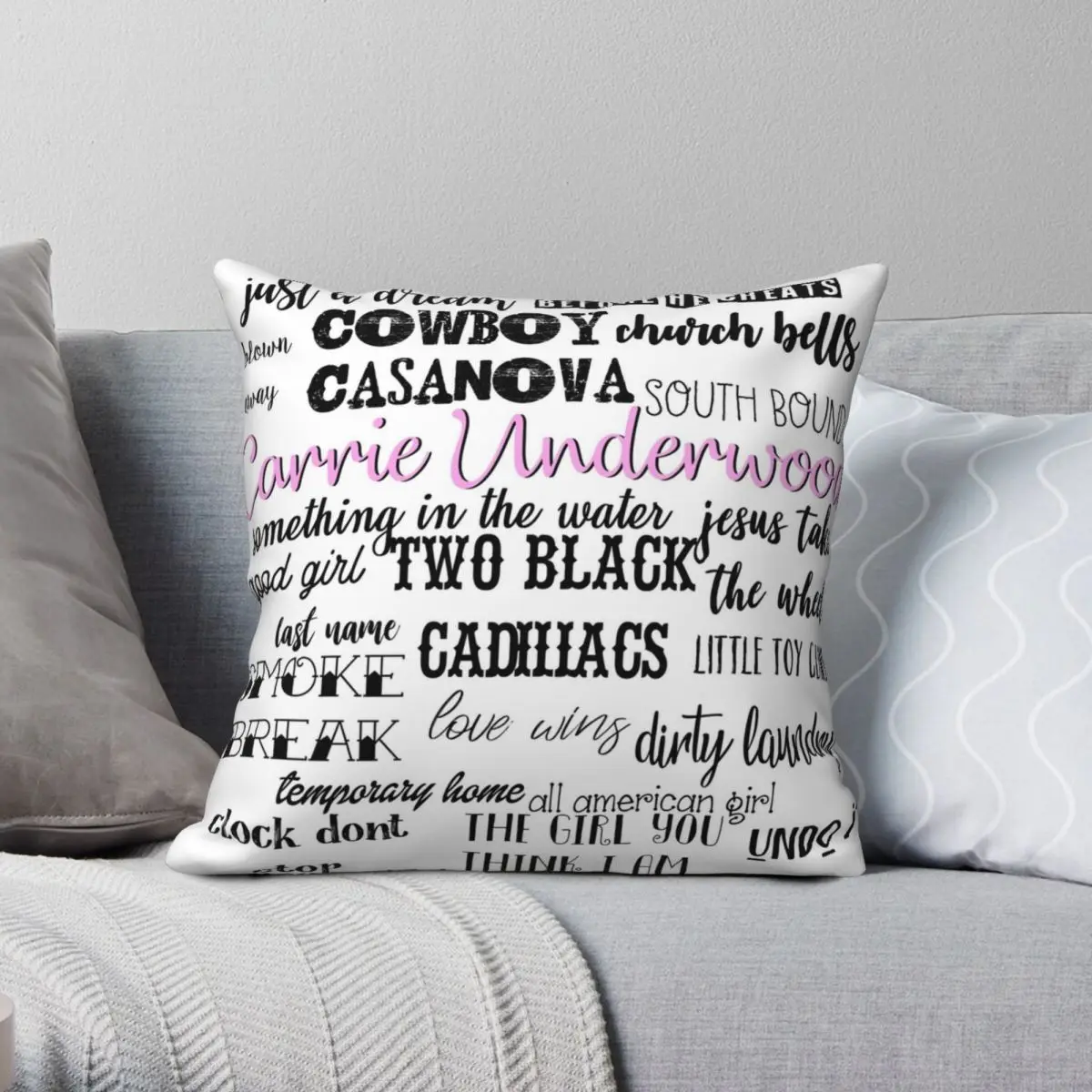 

Carrie Underwood Pillowcase Polyester Linen Velvet Pattern Zip Decorative Pillow Case Sofa Seater Cushion Cover