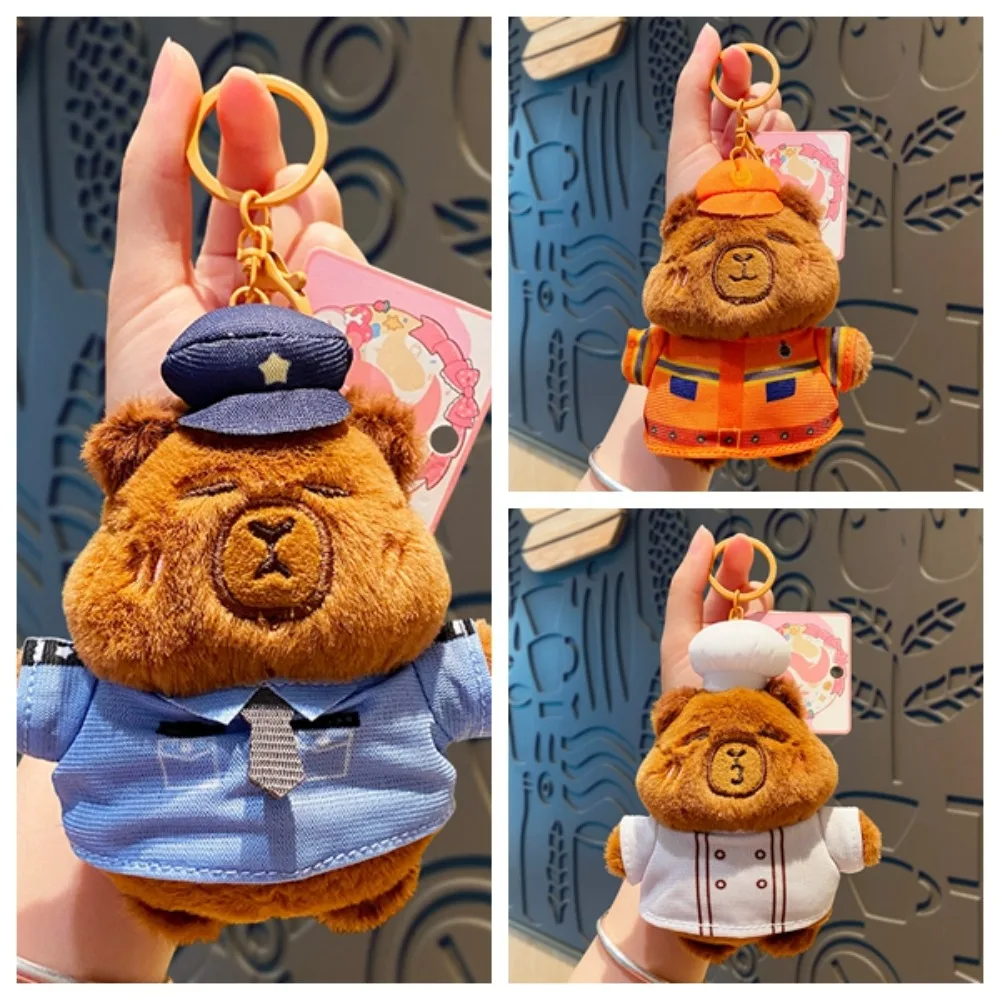Украшение для рюкзака плюшевый брелок капибара мягкая набивная плюшевая
