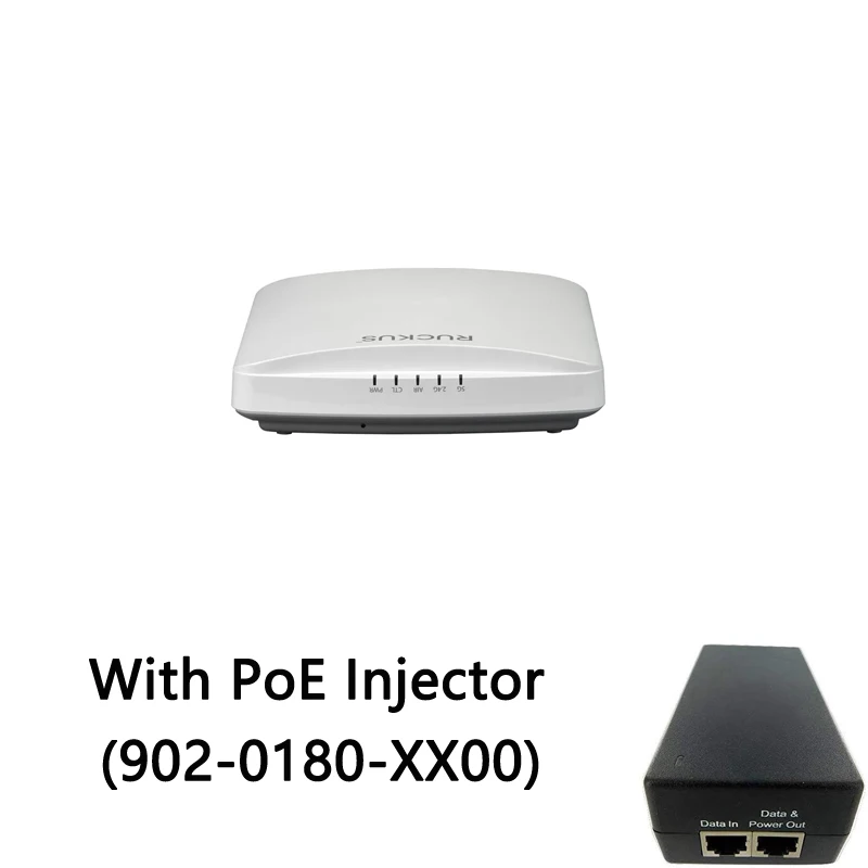 

Ruckus Wireless R650 901-R650-WW00 (alike 901-R650-US00) +902-0180-XX00 PoE Adapter 802.11ax WIFI6 4x4 SU-MIMO MU-MIMO Indoor AP
