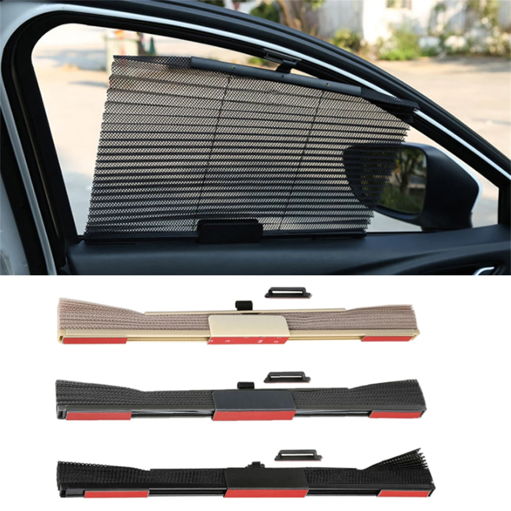 

1Pcs Car Side Window Sunshades Automatic Retractable Window Mesh Curtain For Auto Car Truck SunShield Mesh Summer Protection