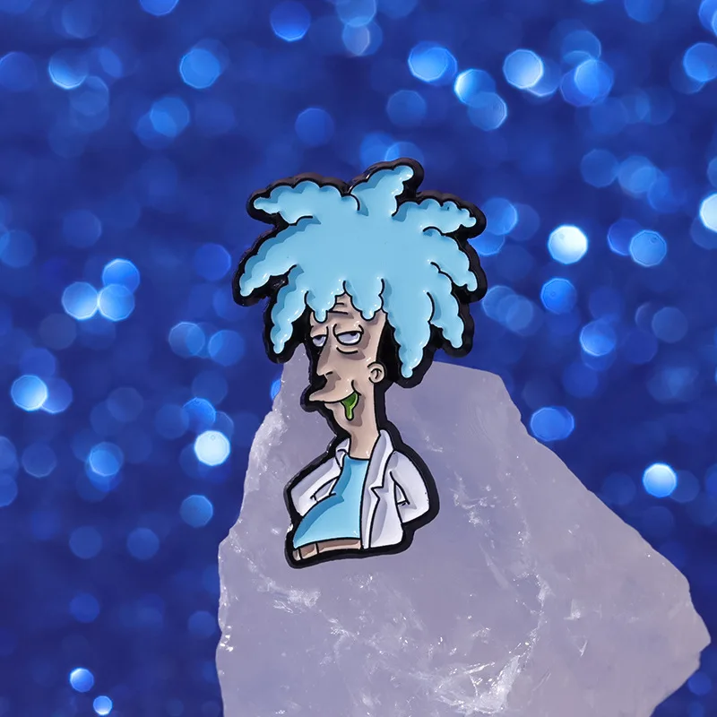 Мини-банан пицца авокадо эмблема мультфильм праздник стиль фрукты металлический