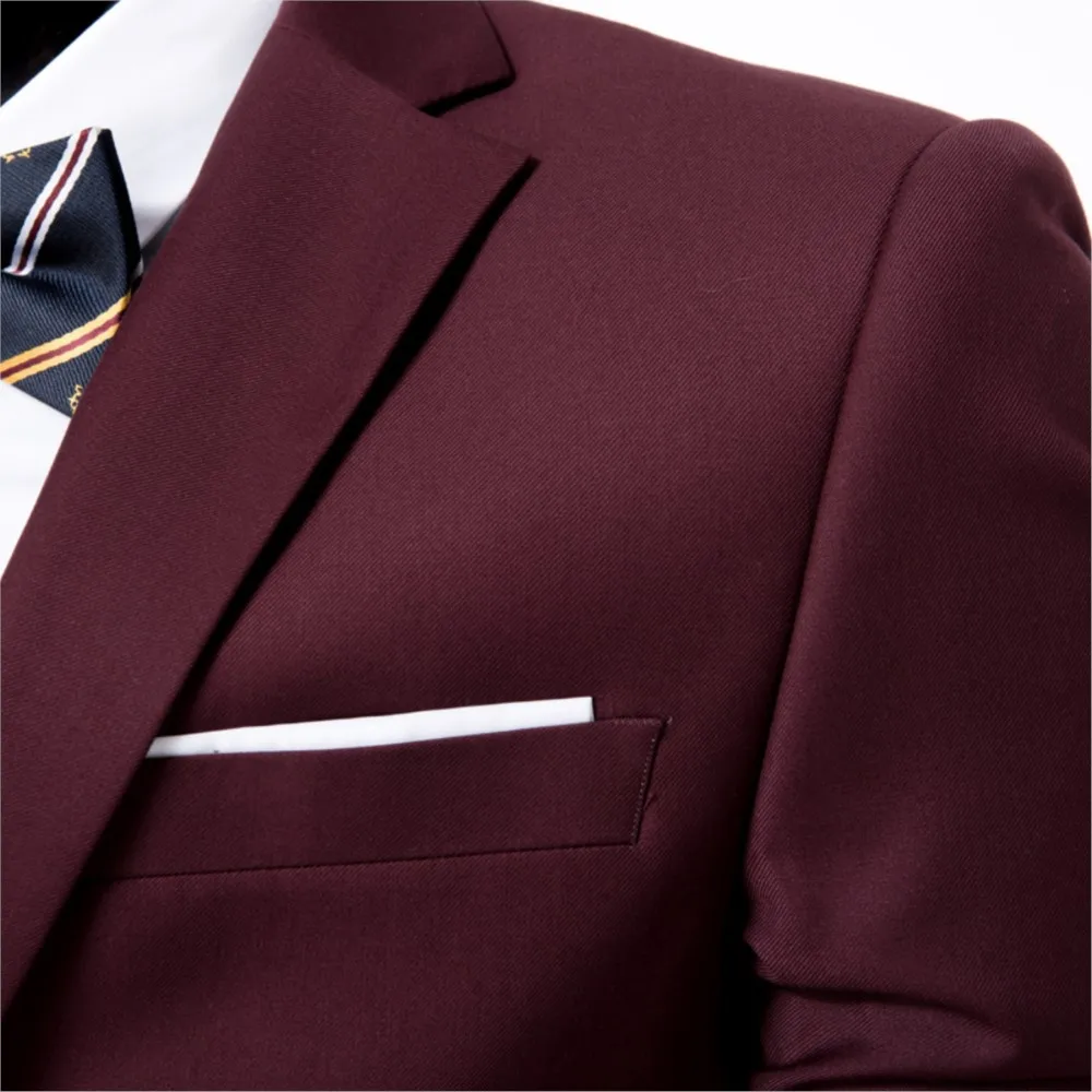 2022 New Men Suits One-Buckle Brand Suits Jacket Formal Dress Men Suit Set Men Wedding Suits Groom Tuxedos (Jacket+Pants+Vest)